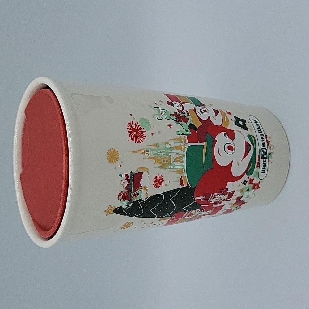Starbucks Disney World Christmas Happy Holidays Retro Vault Travel Tumbler - Picture 4 of 8